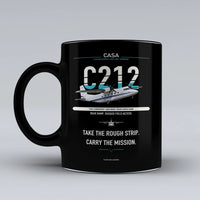 Thumbnail for C-212-400 Aviocar Mug design on black casa