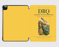Thumbnail for Dubuque Regional Airport (DBQ) design on yellow ipad tablet case