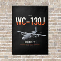 Thumbnail for WC-130J Hurricane Hunter vertical canvas print - framed - black background