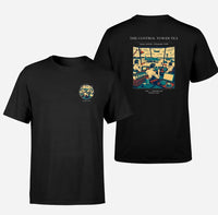 Thumbnail for VINTAGE G4375 - The Control Tower Tea - Double-Side T-Shirt design on black double side t shirt