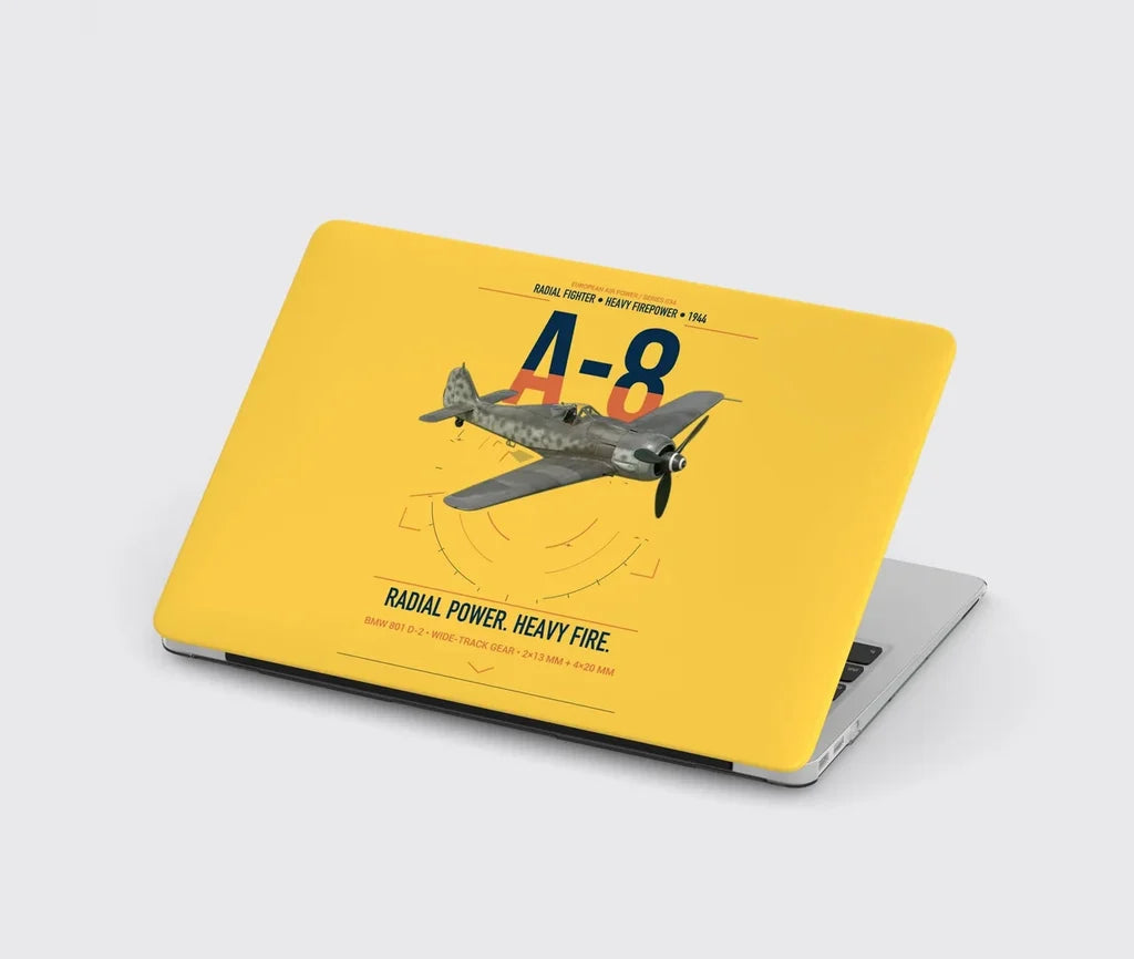 Focke-Wulf Fw 190A-8 design on yellow MacBook case