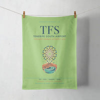 Thumbnail for Tenerife South Airport (TFS) design on light green towel