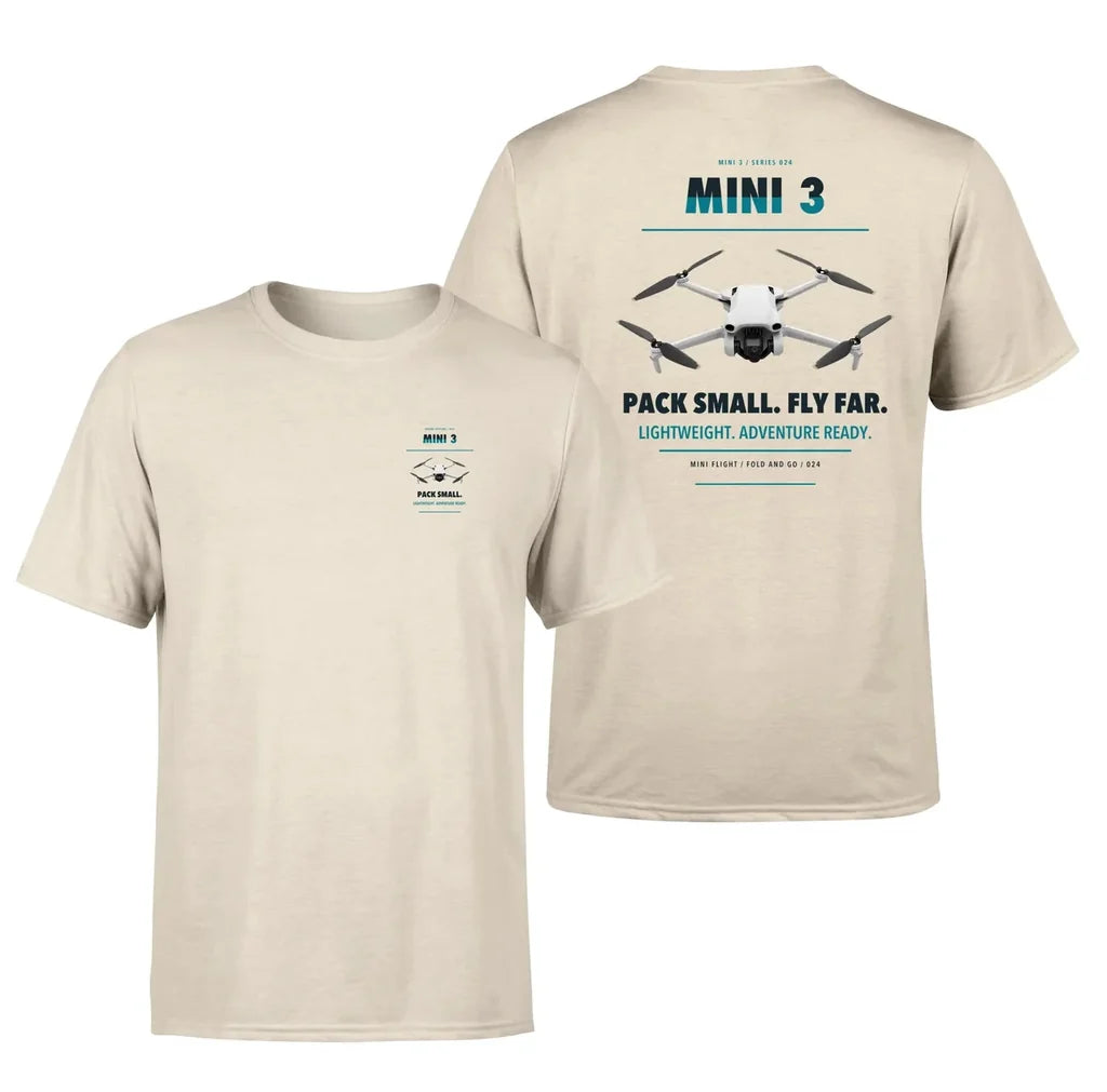 DJI Mini 3 design on beige t shirt