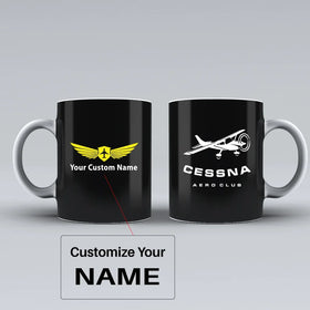 Cessna Aeroclub Ceramic White Mugs
