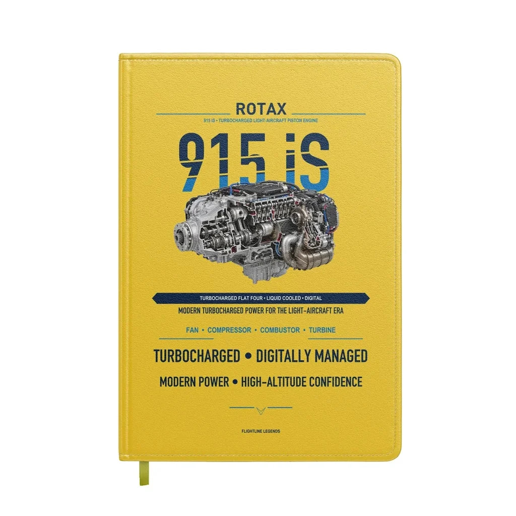 915 iS design on yellow notebook