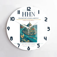 Thumbnail for Frankfurt-Hahn Airport (HHN) design on white no frame wall clock