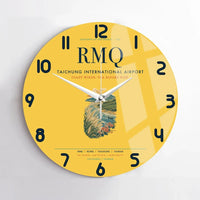 Thumbnail for Taichung International Airport (RMQ) design on yellow no frame wall clock
