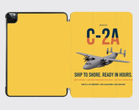 Thumbnail for C-2A Greyhound design on yellow ipad tablet case