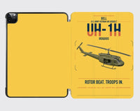 Thumbnail for Bell UH-1H Iroquois design on yellow ipad tablet case