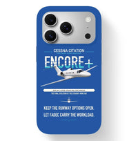 Thumbnail for Cessna Citation Encore+ design on blue magsafe iphone case, for iPhone 17 Pro