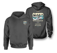 Thumbnail for Cessna 177B Cardinal design on dark gray double-side hoodie, double-side print