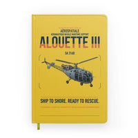 Thumbnail for Aérospatiale SA 316B Alouette III design on yellow notebook