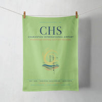Thumbnail for Charleston International Airport (CHS) design on light green towel
