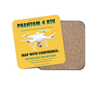 Thumbnail for DJI Phantom 4 RTK design on yellow 1 piece coaster