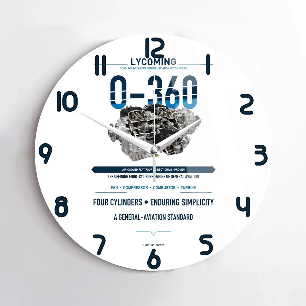 O-360 design on white no frame wall clock