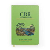 Thumbnail for Canberra Airport (CBR) design on light green notebook