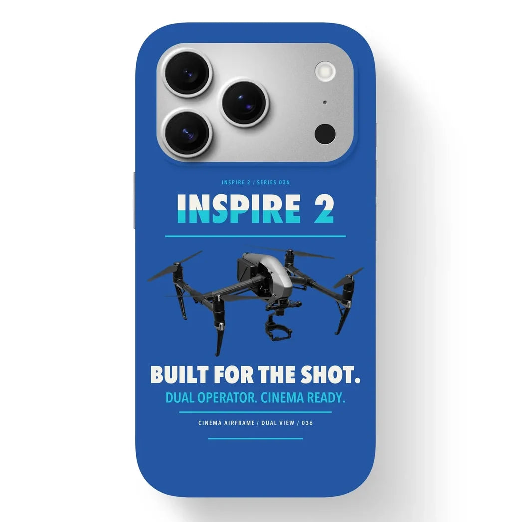 DJI Inspire 2 Case design on blue iphone case