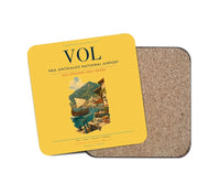 Thumbnail for Nea Anchialos National Airport (VOL) design on yellow 1 piece coaster