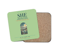 Thumbnail for Shenyang Taoxian International Airport (SHE) design on light green 1 piece coaster