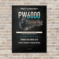 Thumbnail for PW6000 vertical canvas print - framed - black background