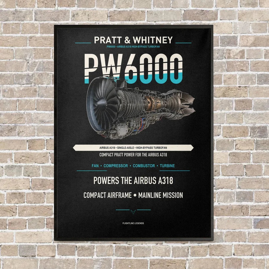 PW6000 vertical canvas print - framed - black background