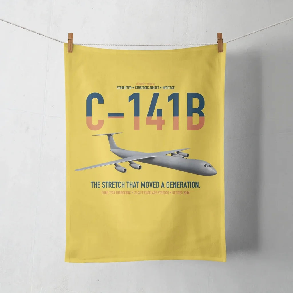 C-141B Starlifter design on yellow towel