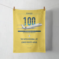 Thumbnail for Fokker 100 design on yellow towel