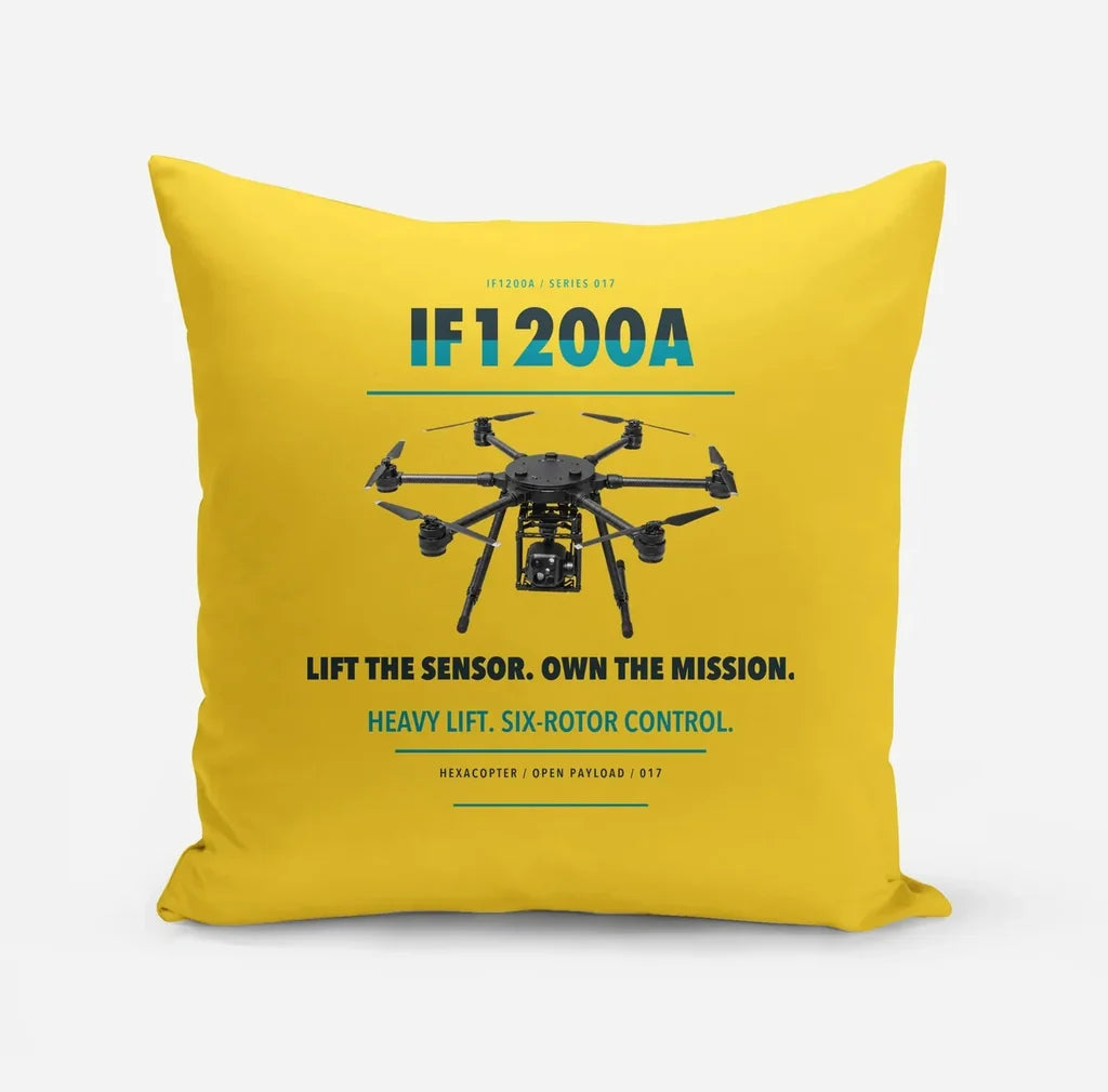 Inspired Flight IF1200A design on yellow pillow