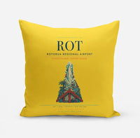 Thumbnail for Rotorua Regional Airport (ROT) design on yellow pillow