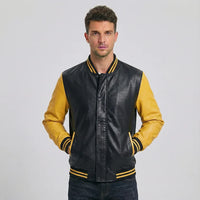 Thumbnail for Super Quality Stylish Leather Bomber Jacket - view 3
