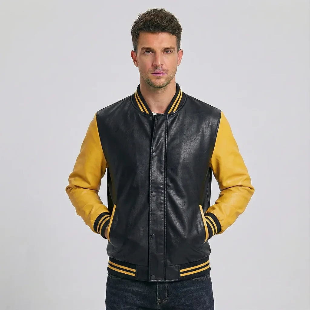 Super Quality Stylish Leather Bomber Jacket - view 3