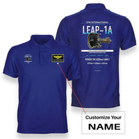 Thumbnail for LEAP-1A design on blue polo with custom name badge