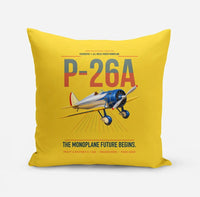 Thumbnail for Boeing P-26A Peashooter design on yellow pillow
