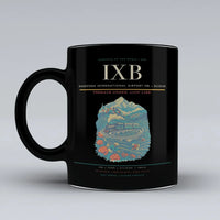 Thumbnail for International Airport IXB — Siliguri Mug design on black bagdogra