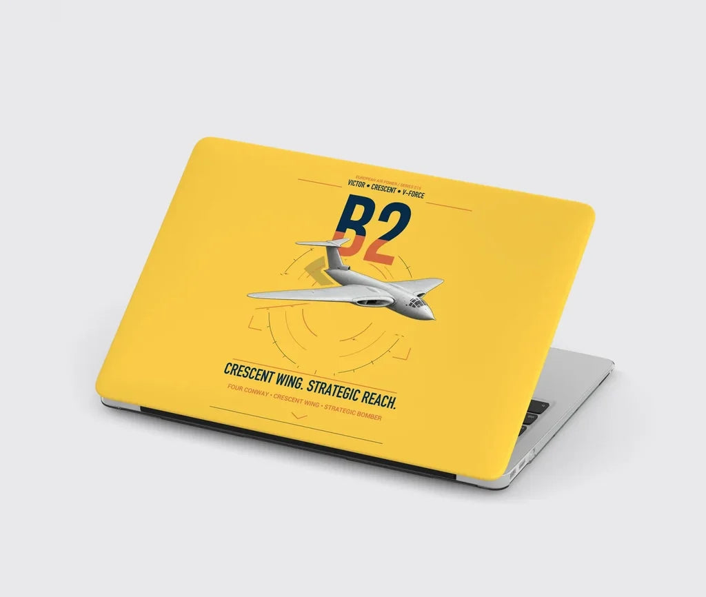 Handley Page Victor B2 design on yellow MacBook case