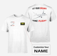 Thumbnail for Customisable Let Your Dreams Take Flight T-Shirt - view 3