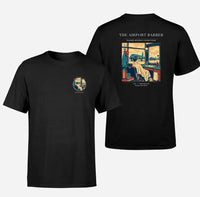 Thumbnail for VINTAGE G4377 - The Airport Barber - Double-Side T-Shirt design on black double side t shirt