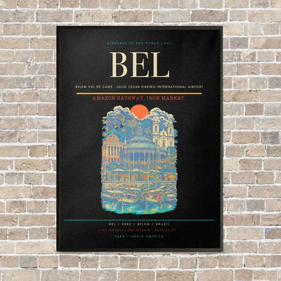 Belem Val de Cans - Julio Cezar Ribeiro International Airport BEL - Canvas Framed - Black
