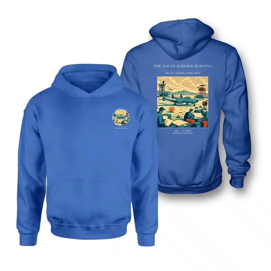 VINTAGE G4459 - The Sound Barrier Morning - Double-Side Hoodie design on blue double side