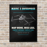 Thumbnail for DJI Mavic 3 Enterprise vertical canvas print - framed - black background
