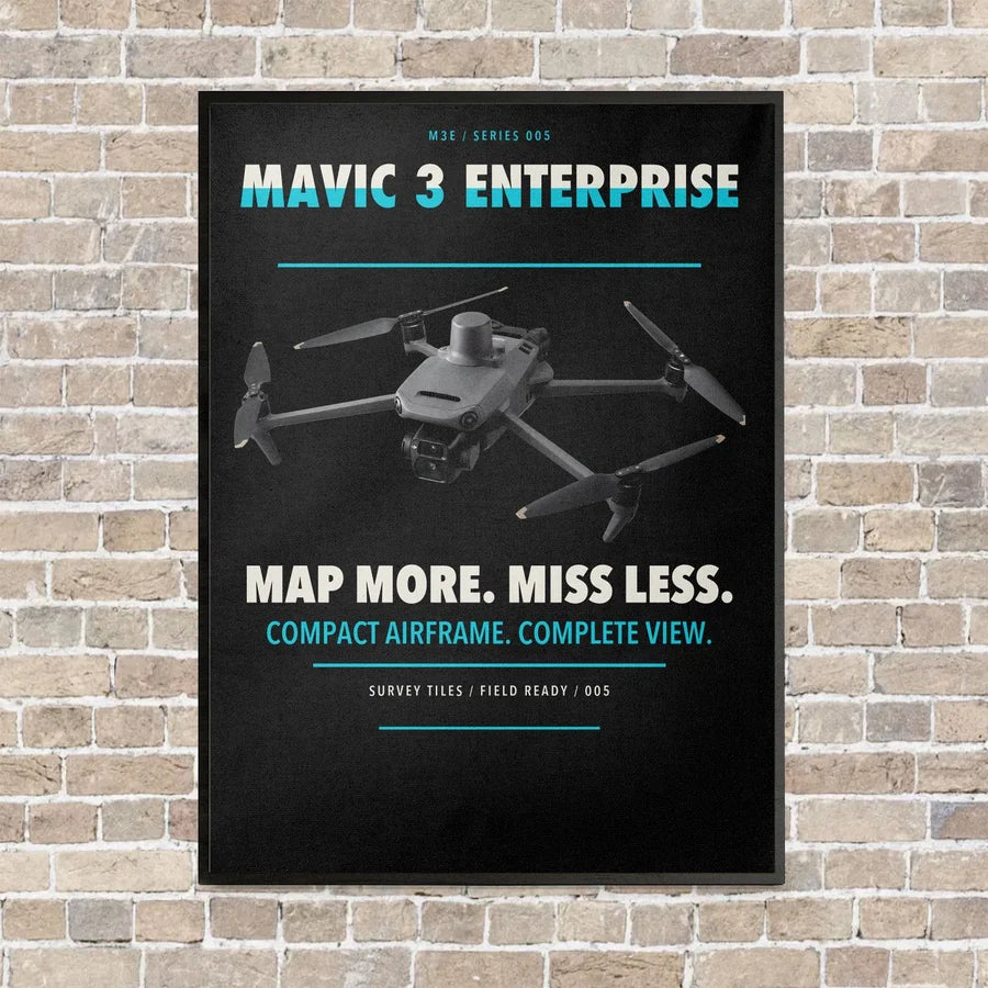 DJI Mavic 3 Enterprise vertical canvas print - framed - black background