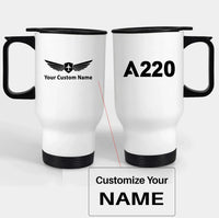 Thumbnail for Customisable Airbus A220 Travel Mug - view 3