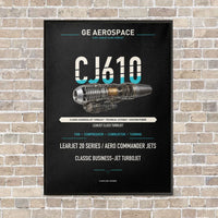 Thumbnail for CJ610 vertical canvas print - framed - black background