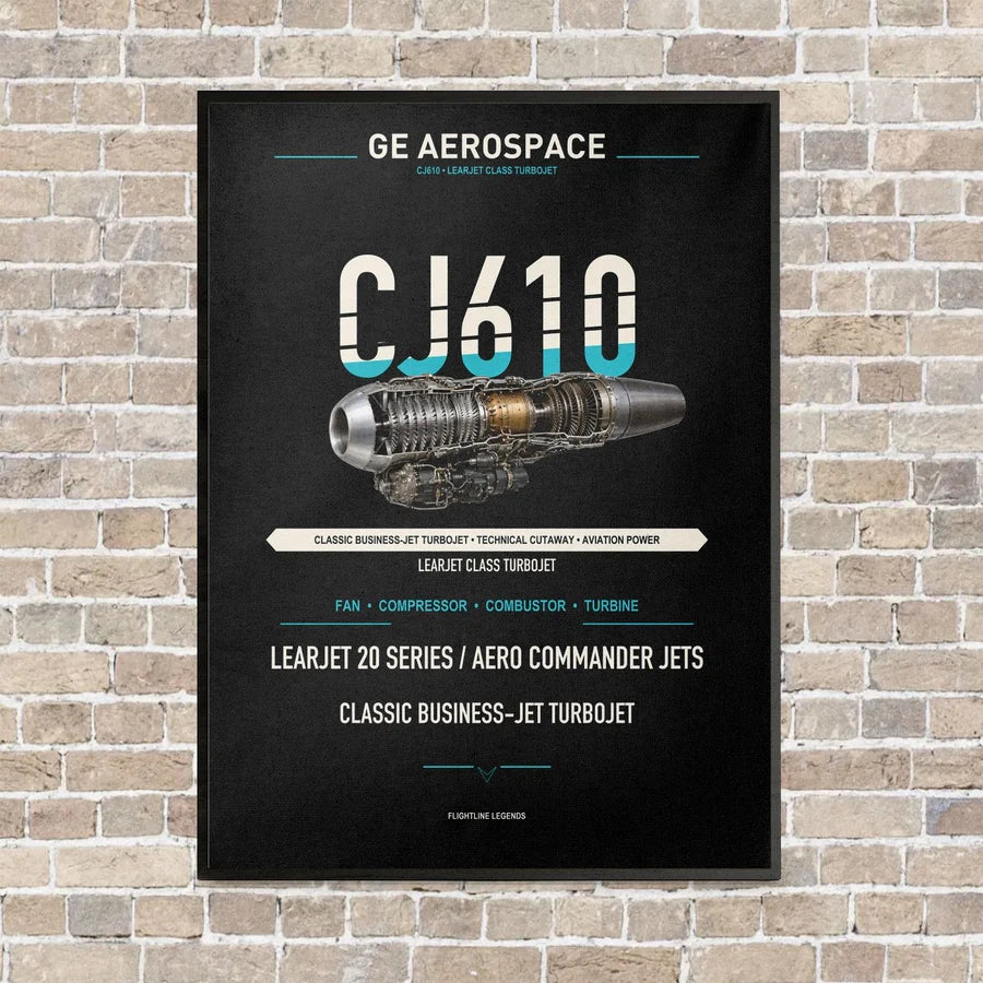 CJ610 vertical canvas print - framed - black background