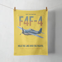 Thumbnail for F4F-4 Wildcat design on yellow towel