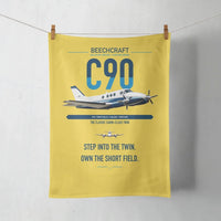 Thumbnail for Beechcraft King Air C90 design on yellow towel