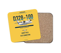 Thumbnail for Dornier D328-100 design on yellow 1 piece coaster