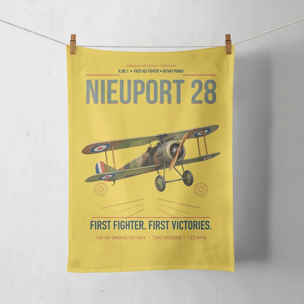 Nieuport 28C.1 design on yellow towel