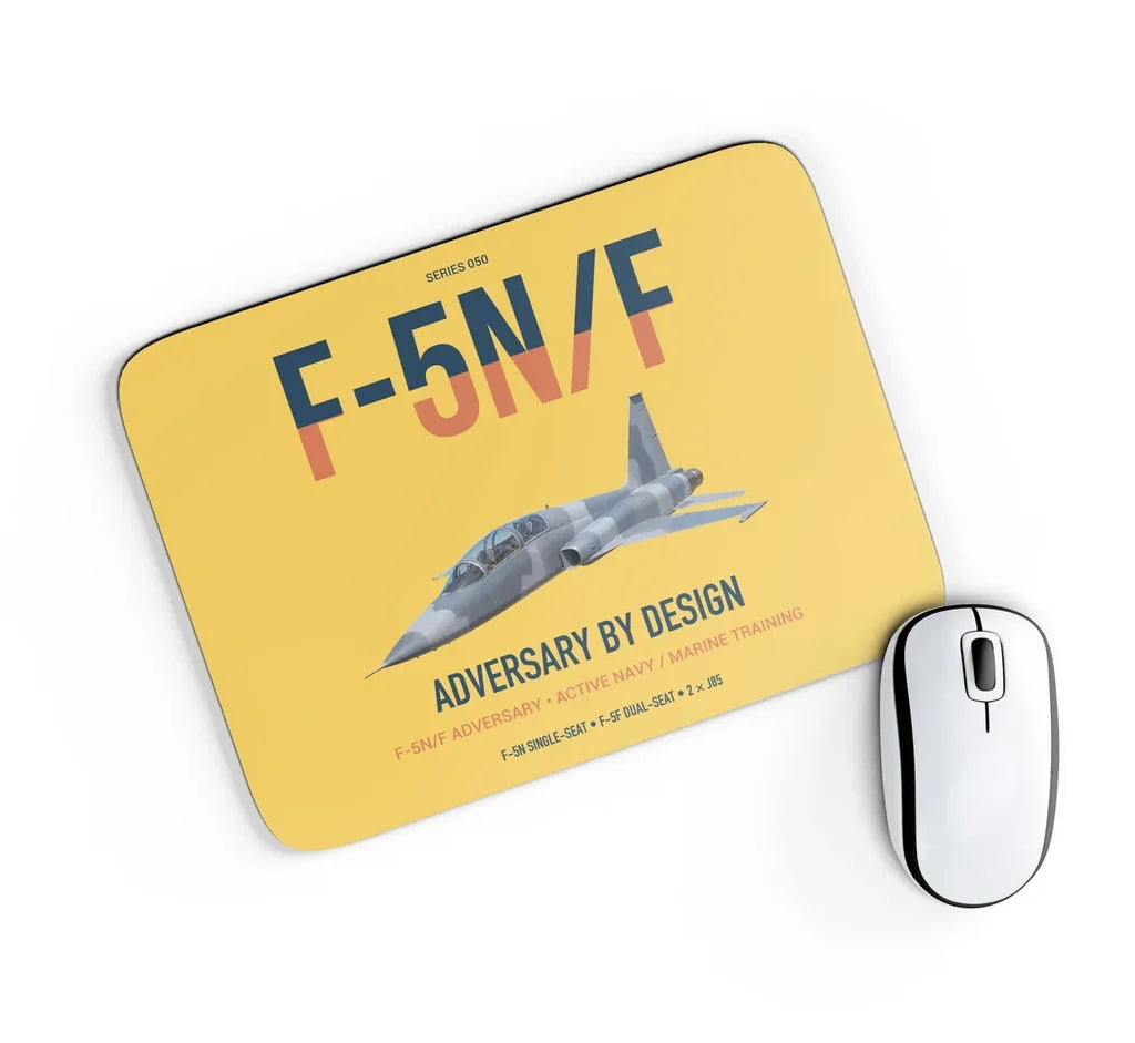F-5N F Adversary design on yellow rectangle mouse pad