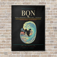 Thumbnail for Rafael Hernández Airport BQN — Aguadilla vertical canvas print - framed - black background